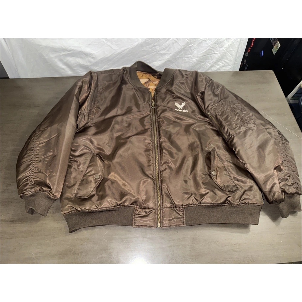 AVIREX Mens Reversible Camo Brown Camouflage Army Outdoor Jacket Eagle XXXL 3XL